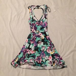 Floral dress with open back